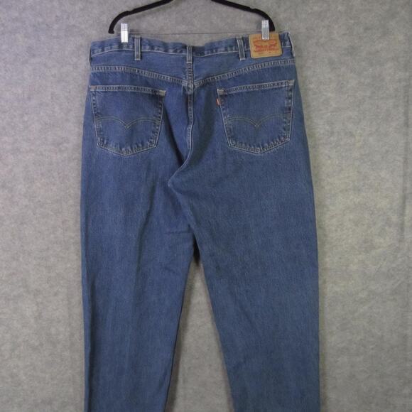 Levi's 550 Jeans Mens 44x32 Blue Relaxed Fit Tapered Leg Denim 5 Pocket Zip Fly - Picture 5 of 9